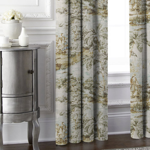 The Tailor's Bed French Countryside Linen Blend Toile Room Darkening